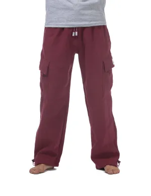 Pro Club Heavyweight Fleece Cargo Pants - MAROON