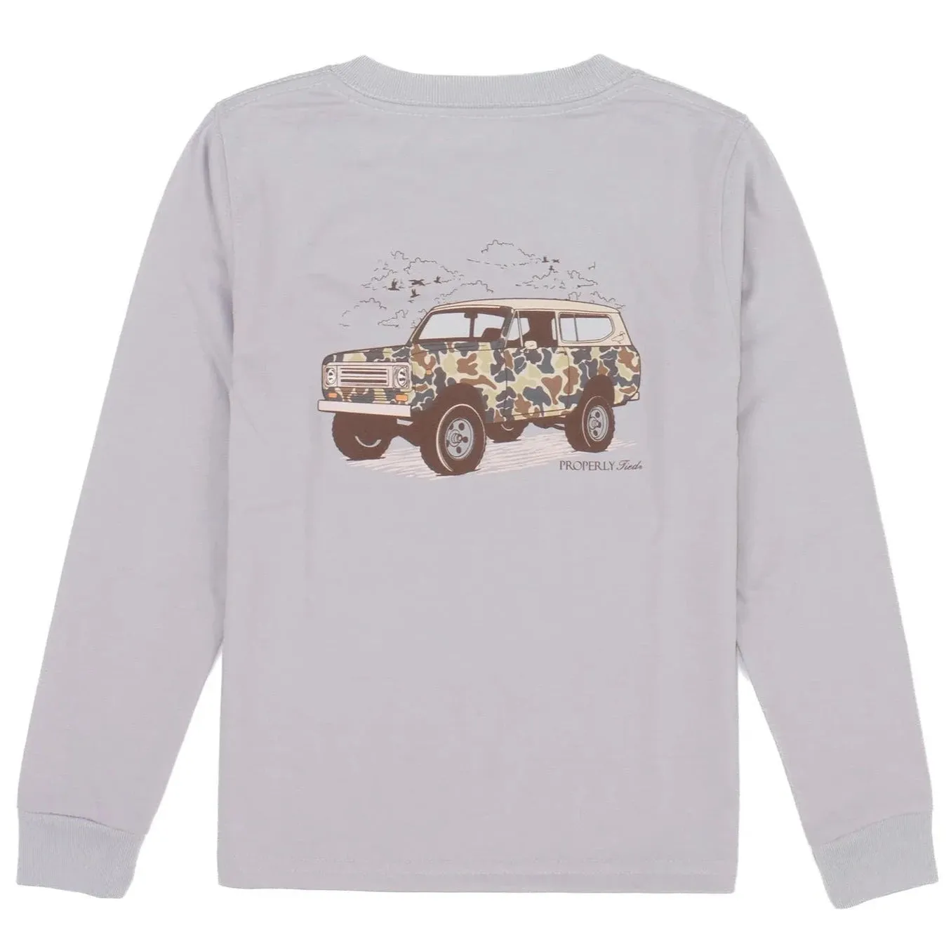 Properly Tied LD Camo Truck L/S Tee in Ice