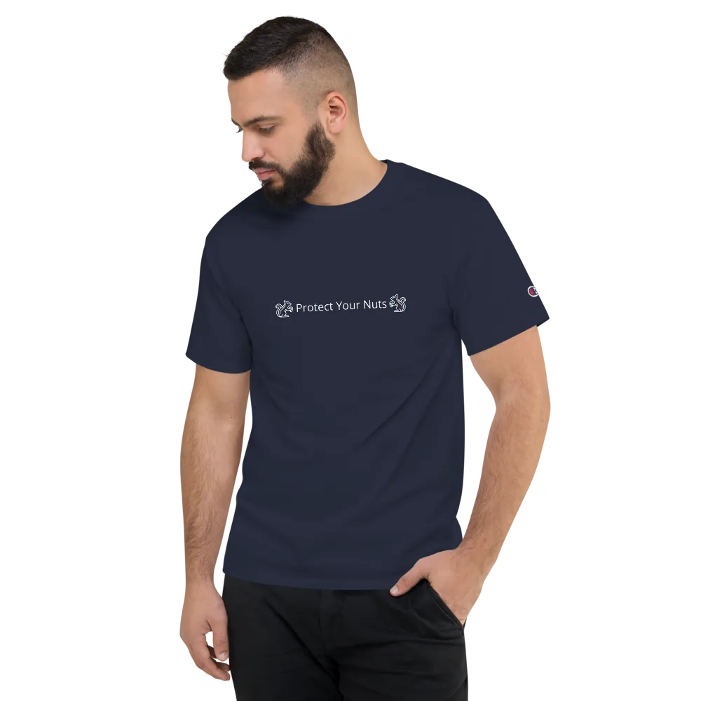 PROTECT YOUR NUTS Men's Champion T-Shirt