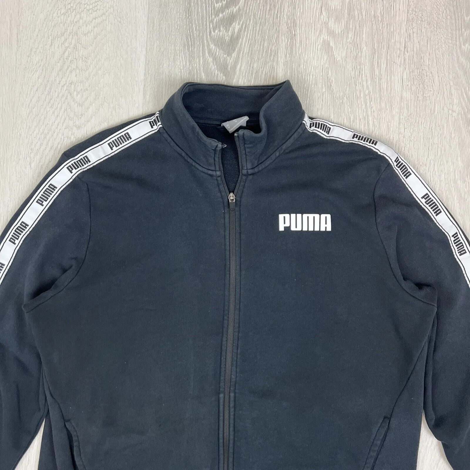 PUMA Mens Black Full Zip Tracksuit Jacket Size XL