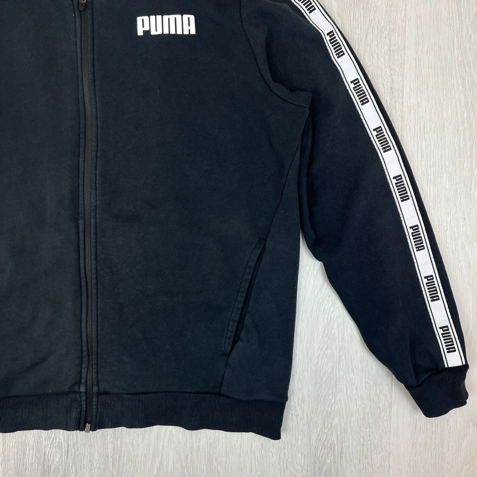 PUMA Mens Black Full Zip Tracksuit Jacket Size XL