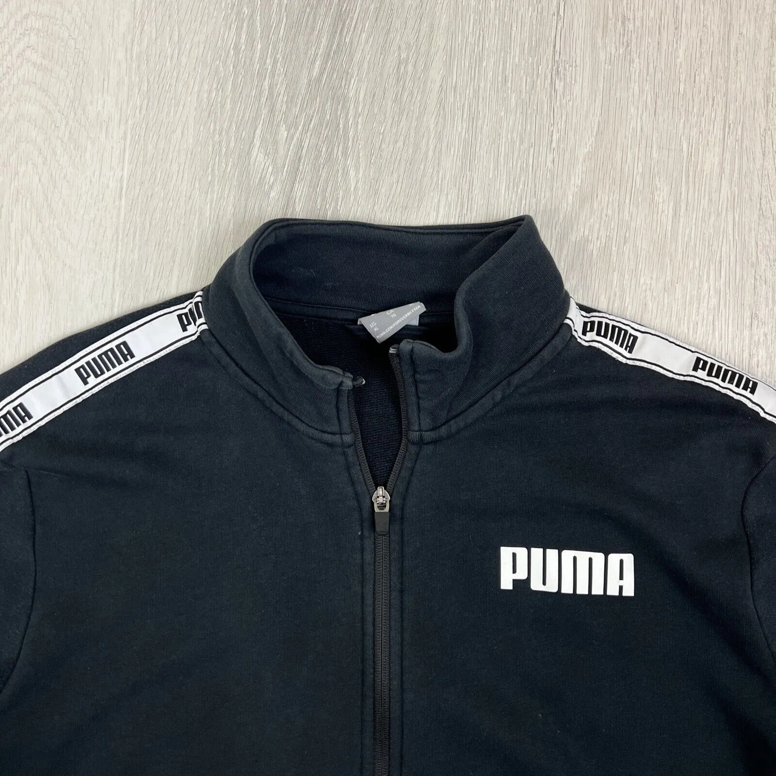 PUMA Mens Black Full Zip Tracksuit Jacket Size XL