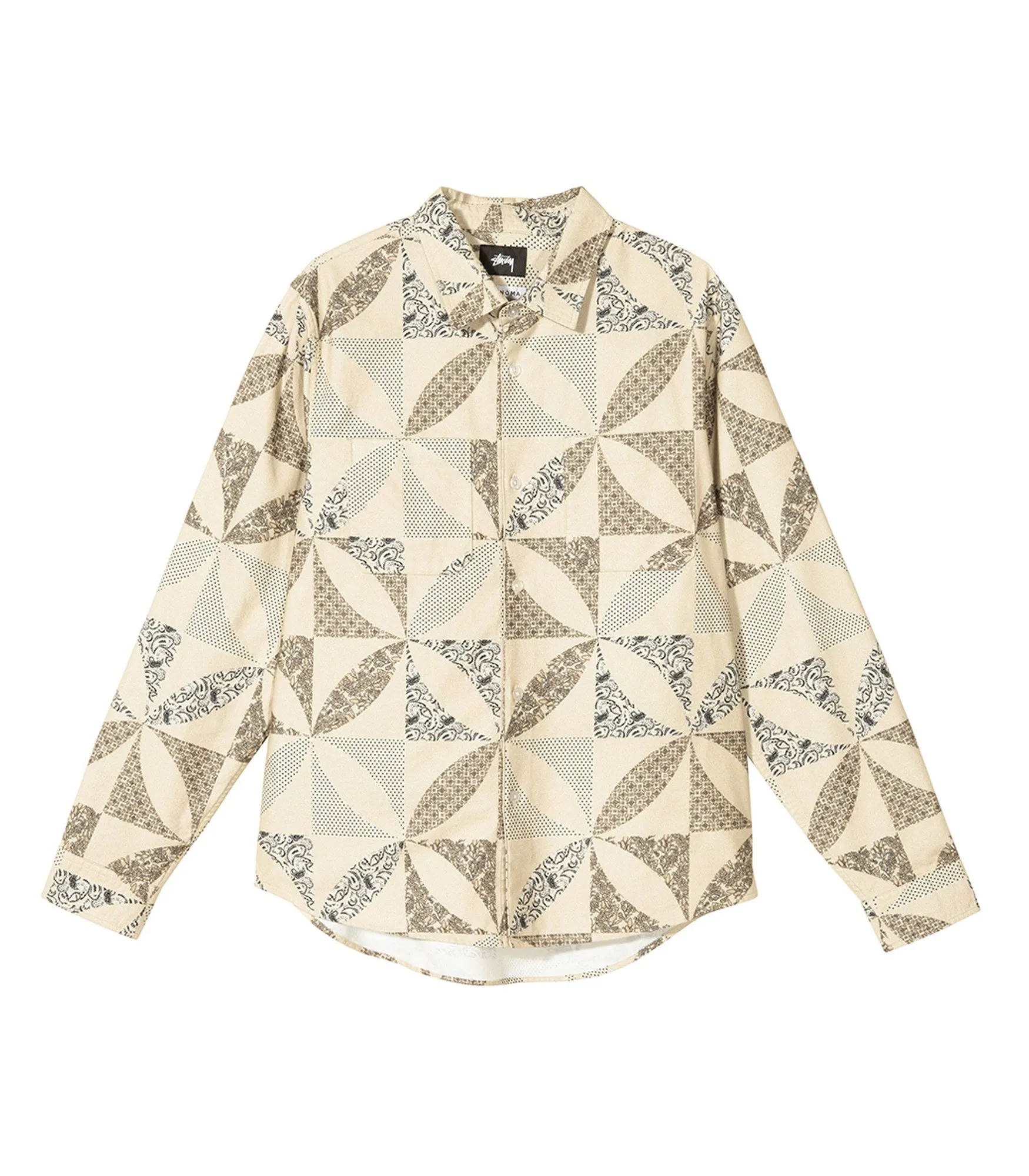 Quilt Pattern Shirt - Sand