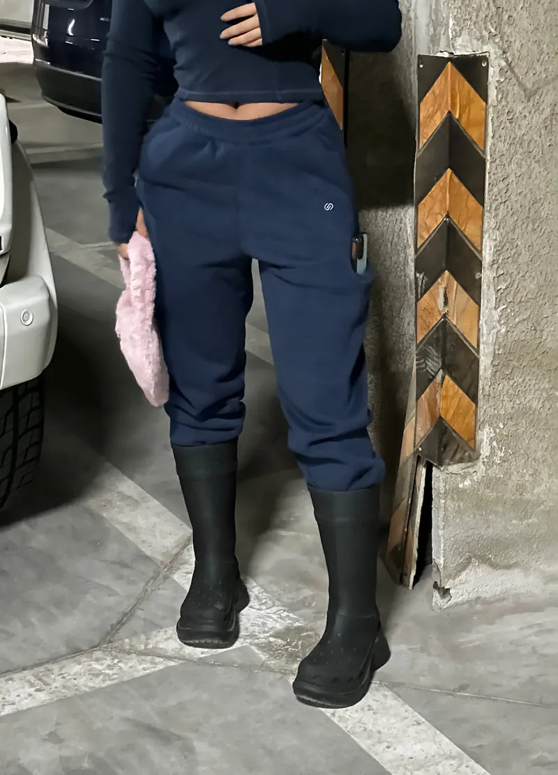 Quinn Solid Color Casual Loose Sweatpants