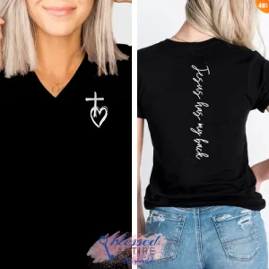 "Jesus has my back" tee (black)