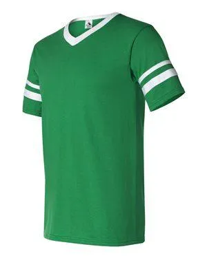 "LO" V-Neck Sleeve Stripe Jersey