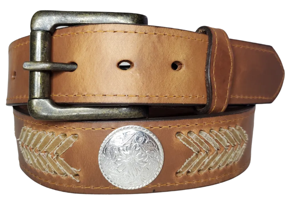 "The Rawhide" Concho Leather Belt