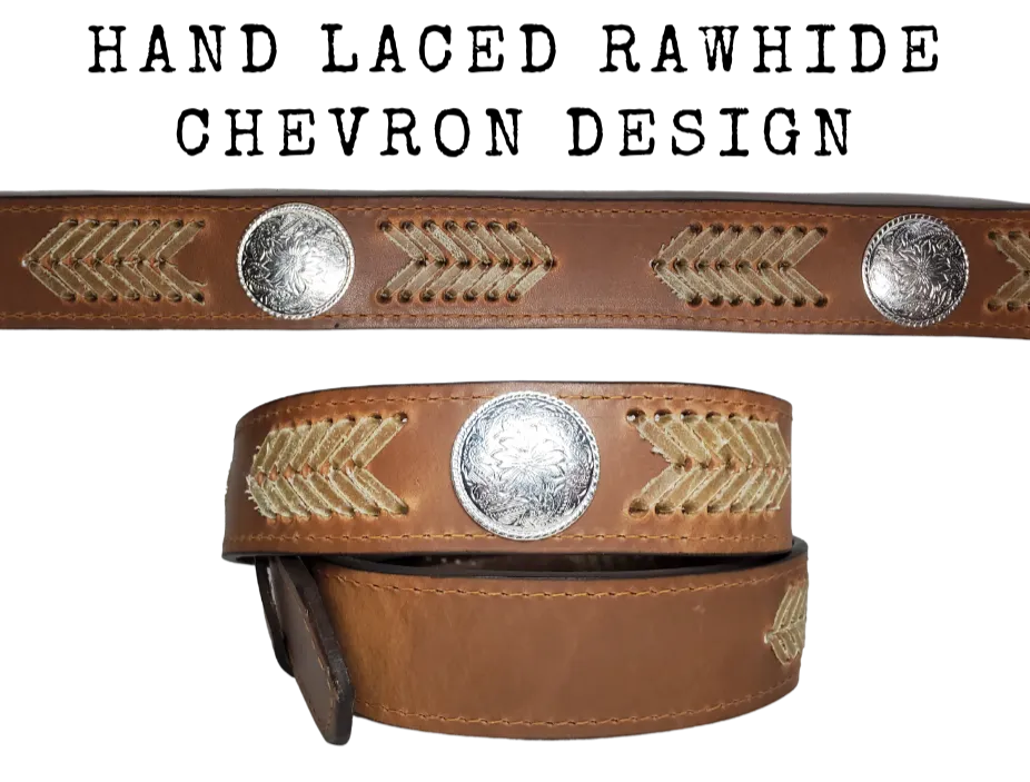 "The Rawhide" Concho Leather Belt