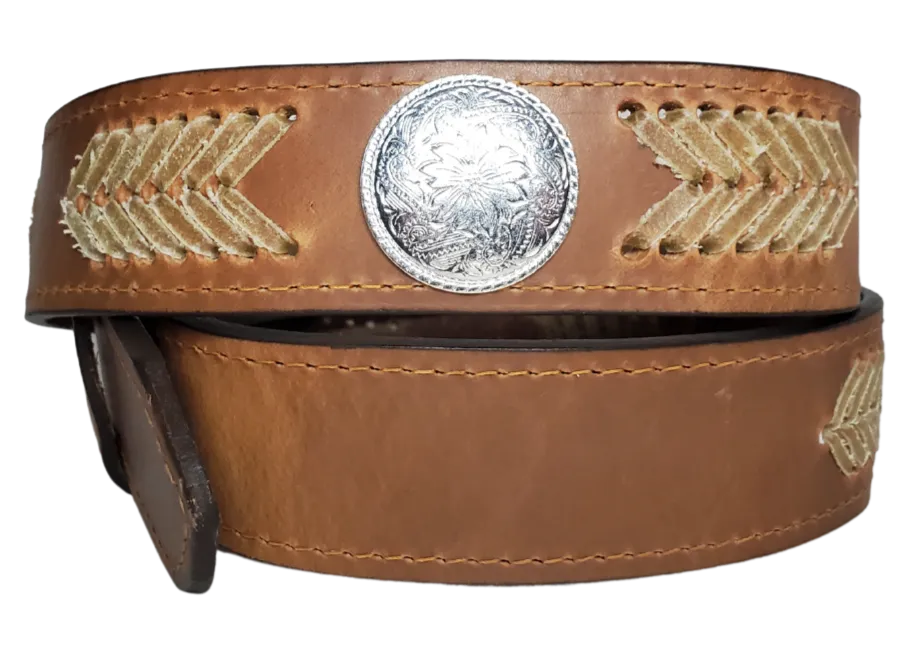 "The Rawhide" Concho Leather Belt