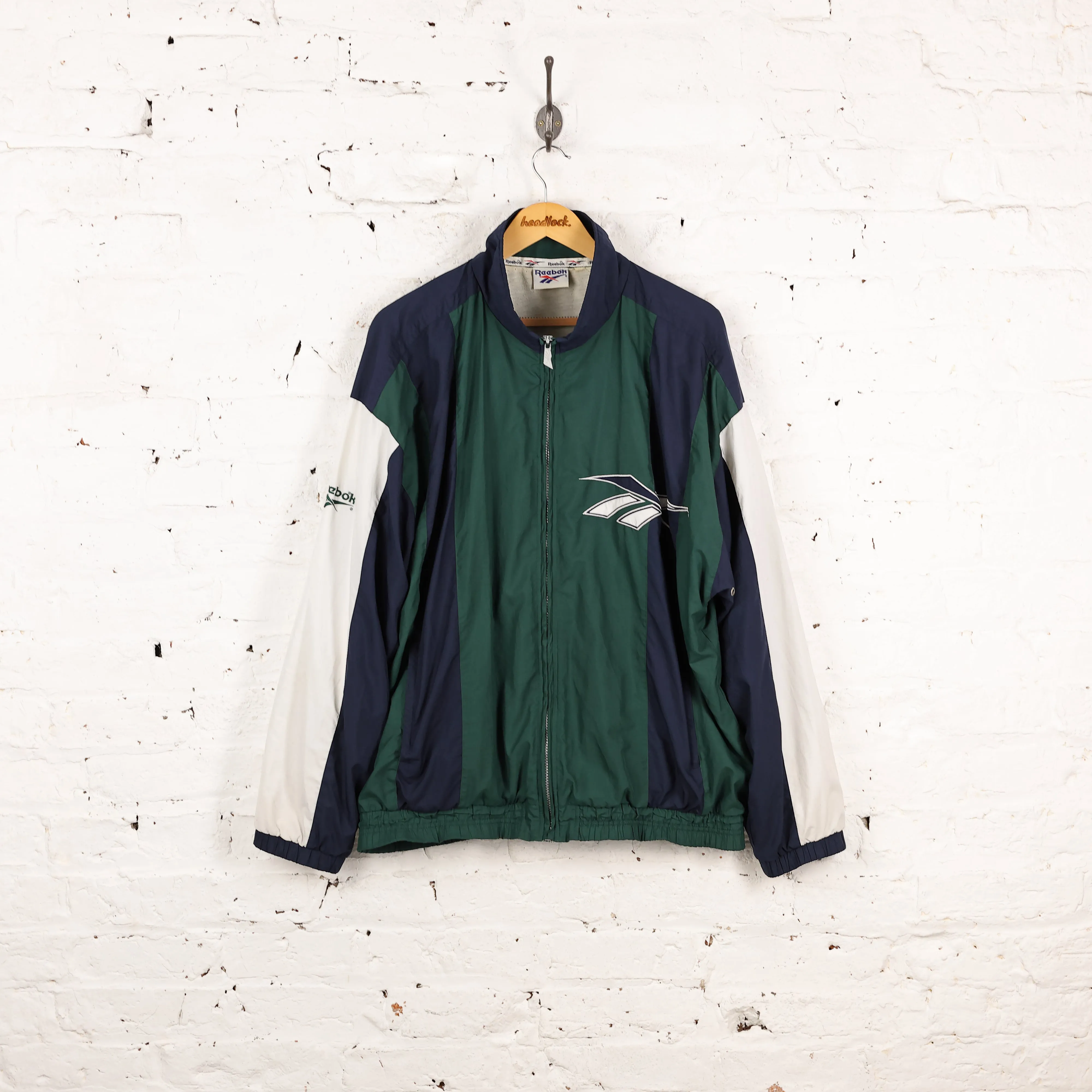 Reebok 90s Shell Tracksuit Top Jacket - Green - XL