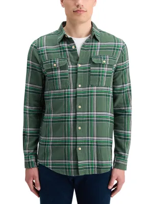 Regular Fit Multi Coloured Flannel Check - Green Check