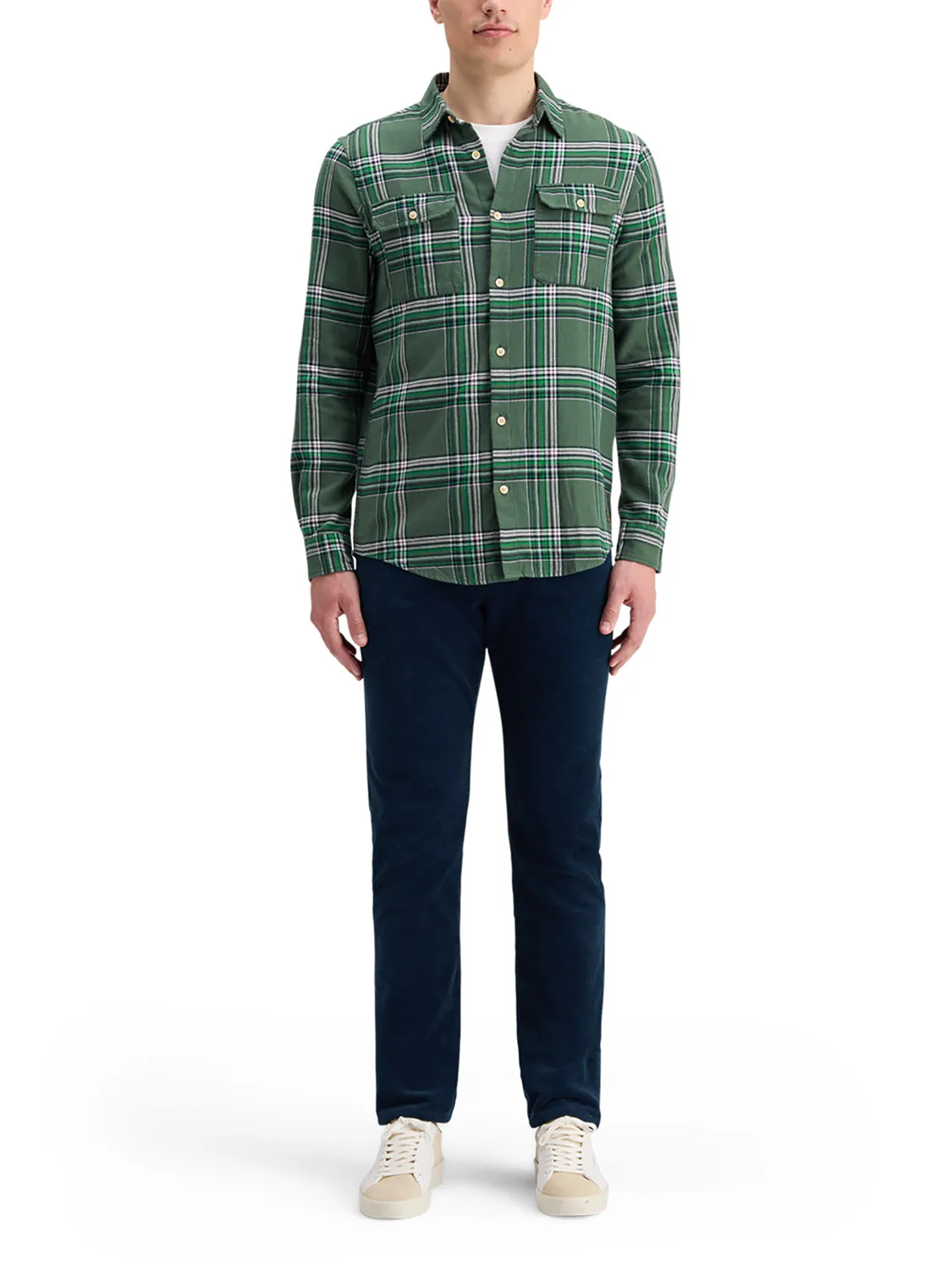 Regular Fit Multi Coloured Flannel Check - Green Check