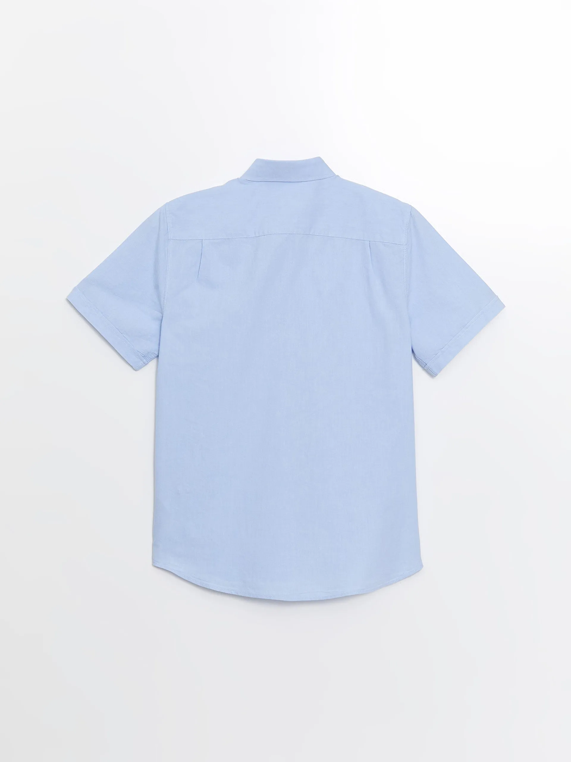 Regular Fit Short Sleeve Oxford Men Shirt