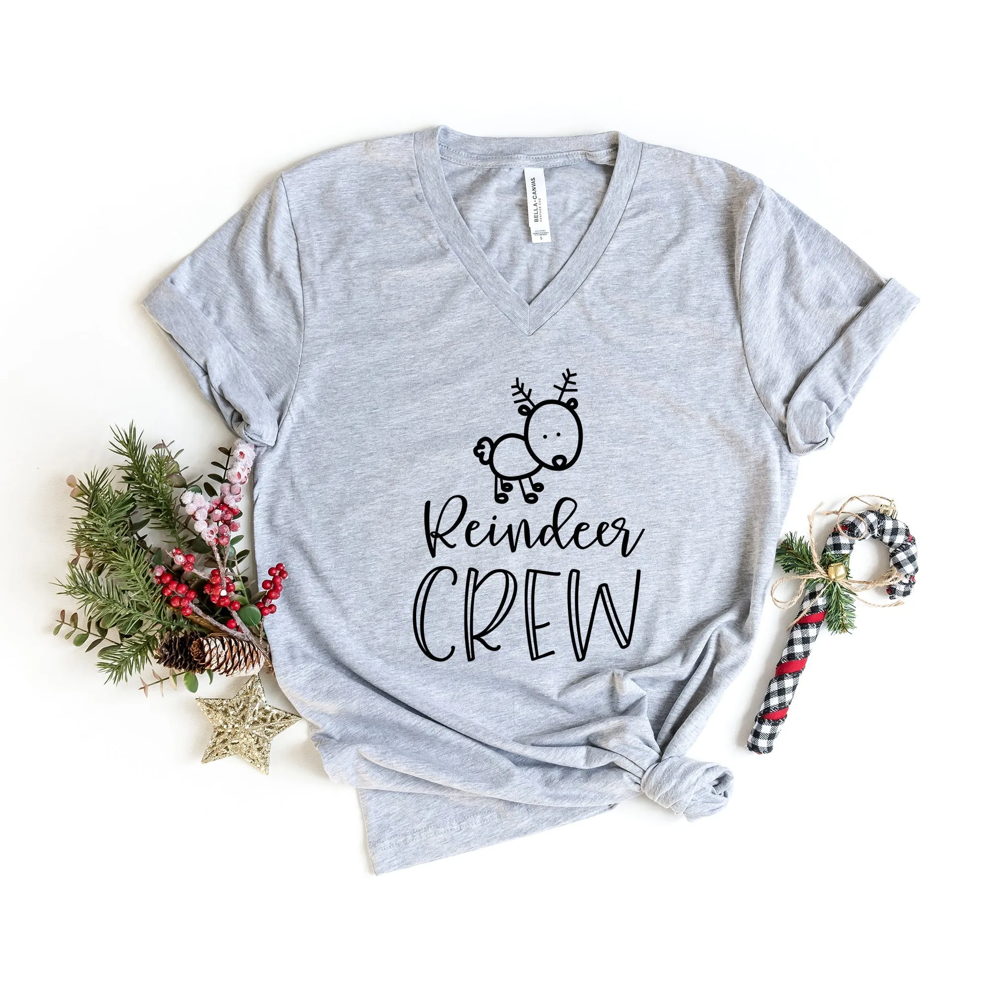 Reindeer Crew | Short Sleeve V-Neck