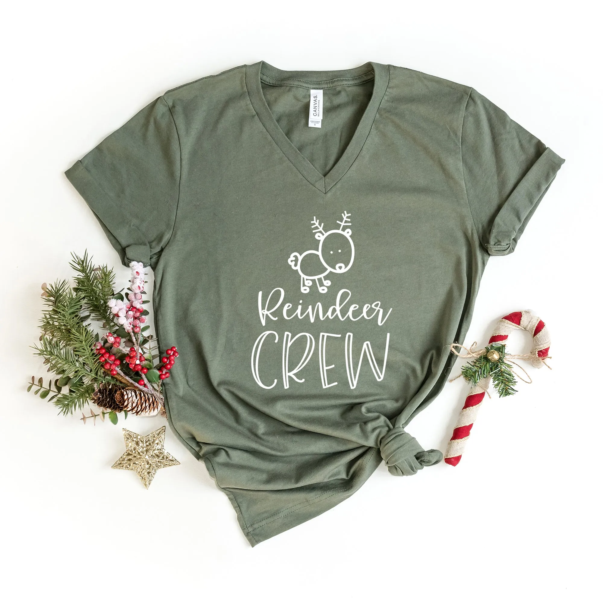 Reindeer Crew | Short Sleeve V-Neck