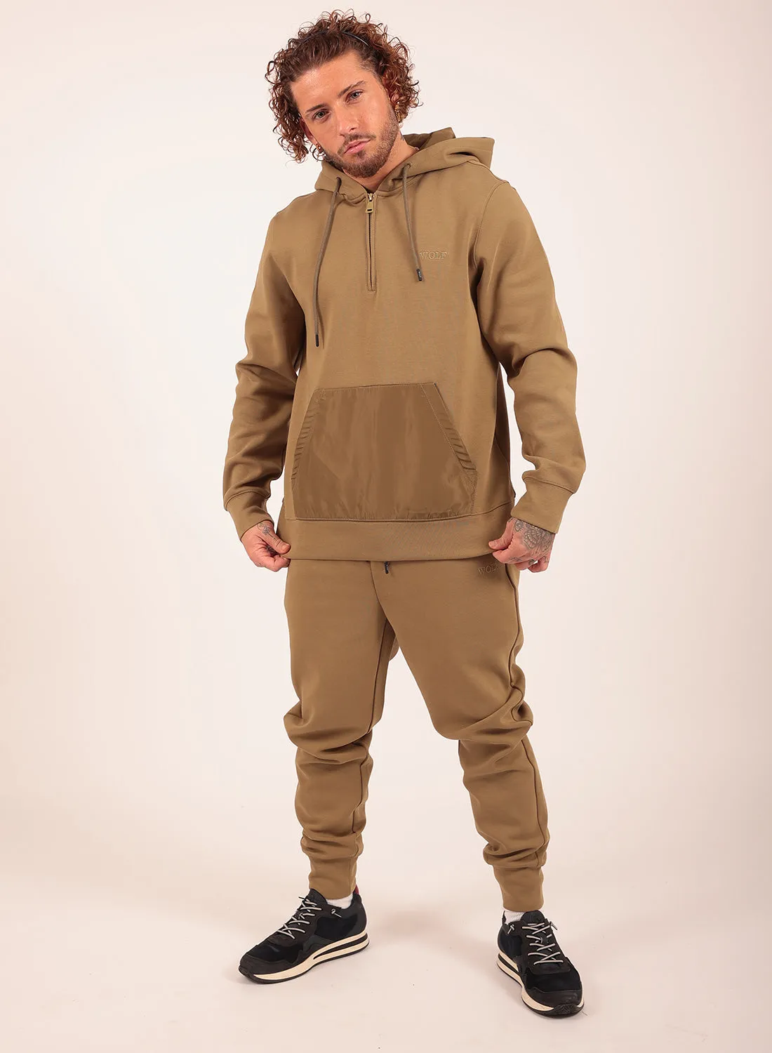 Relaxed Tracksuit Set in Brown