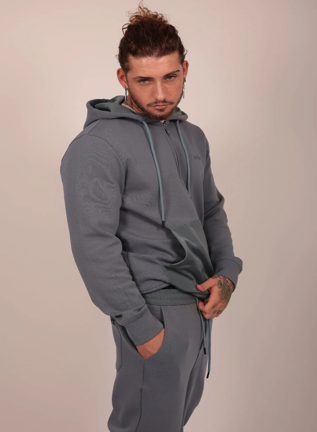 Relaxed Tracksuit Set in Grey