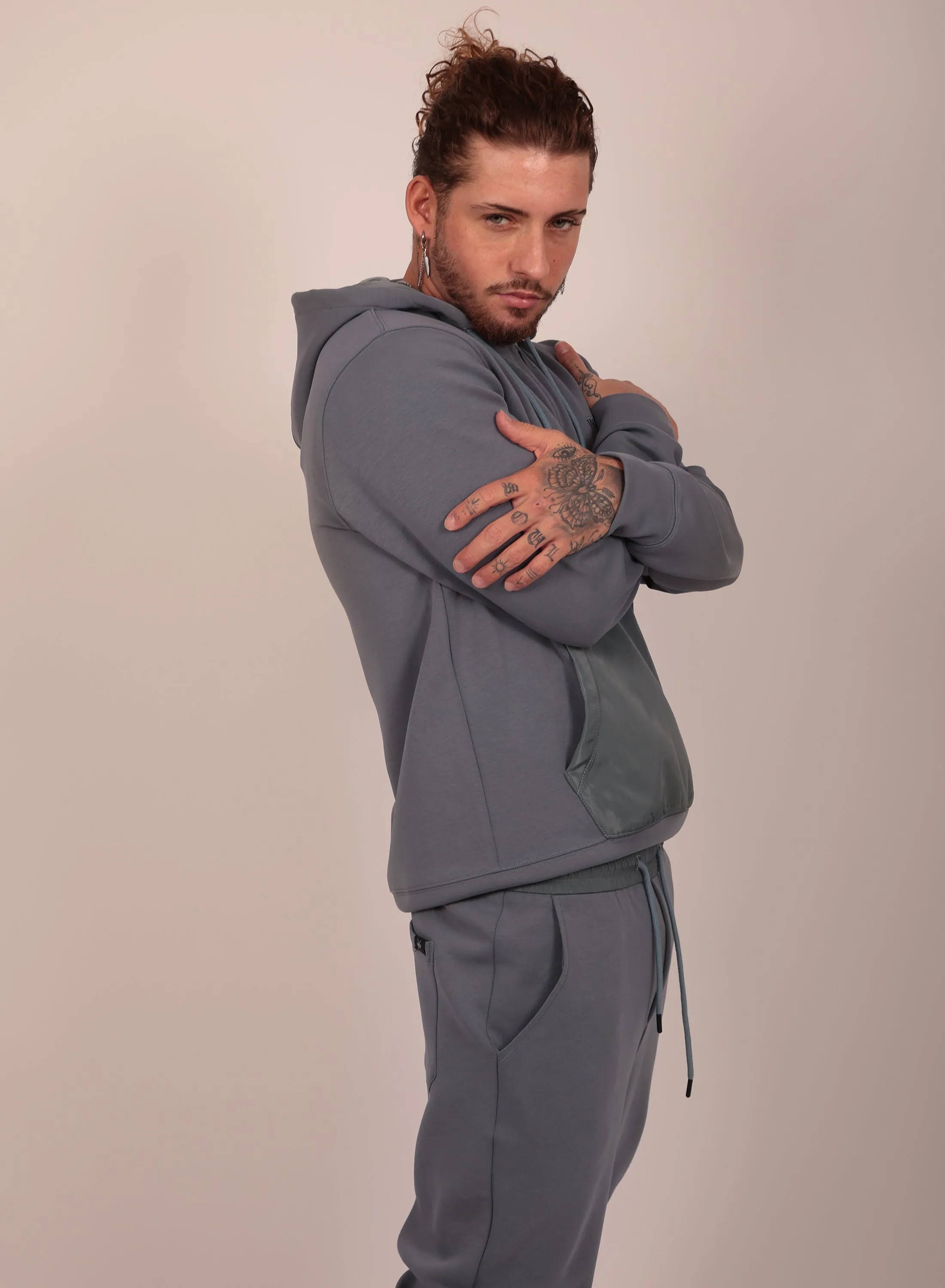 Relaxed Tracksuit Set in Grey