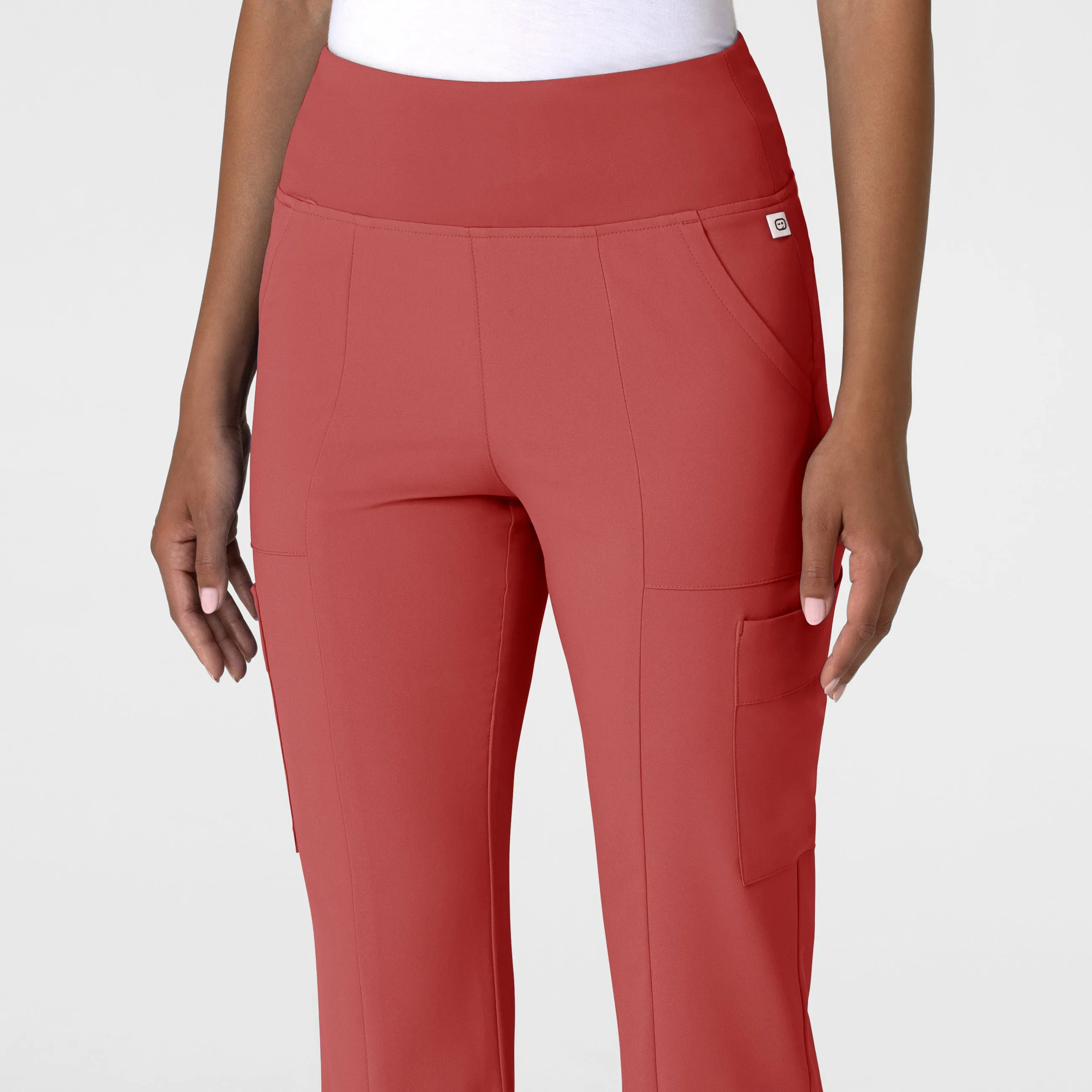 RENEW 5534 Cargo Flare Scrub Pants Mineral Red