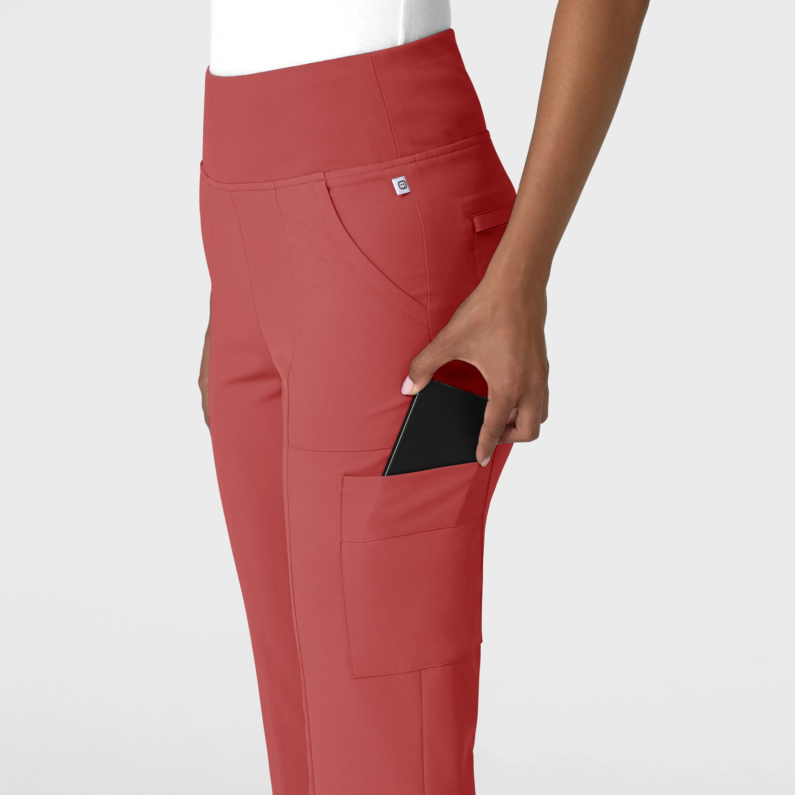 RENEW 5534 Cargo Flare Scrub Pants Mineral Red