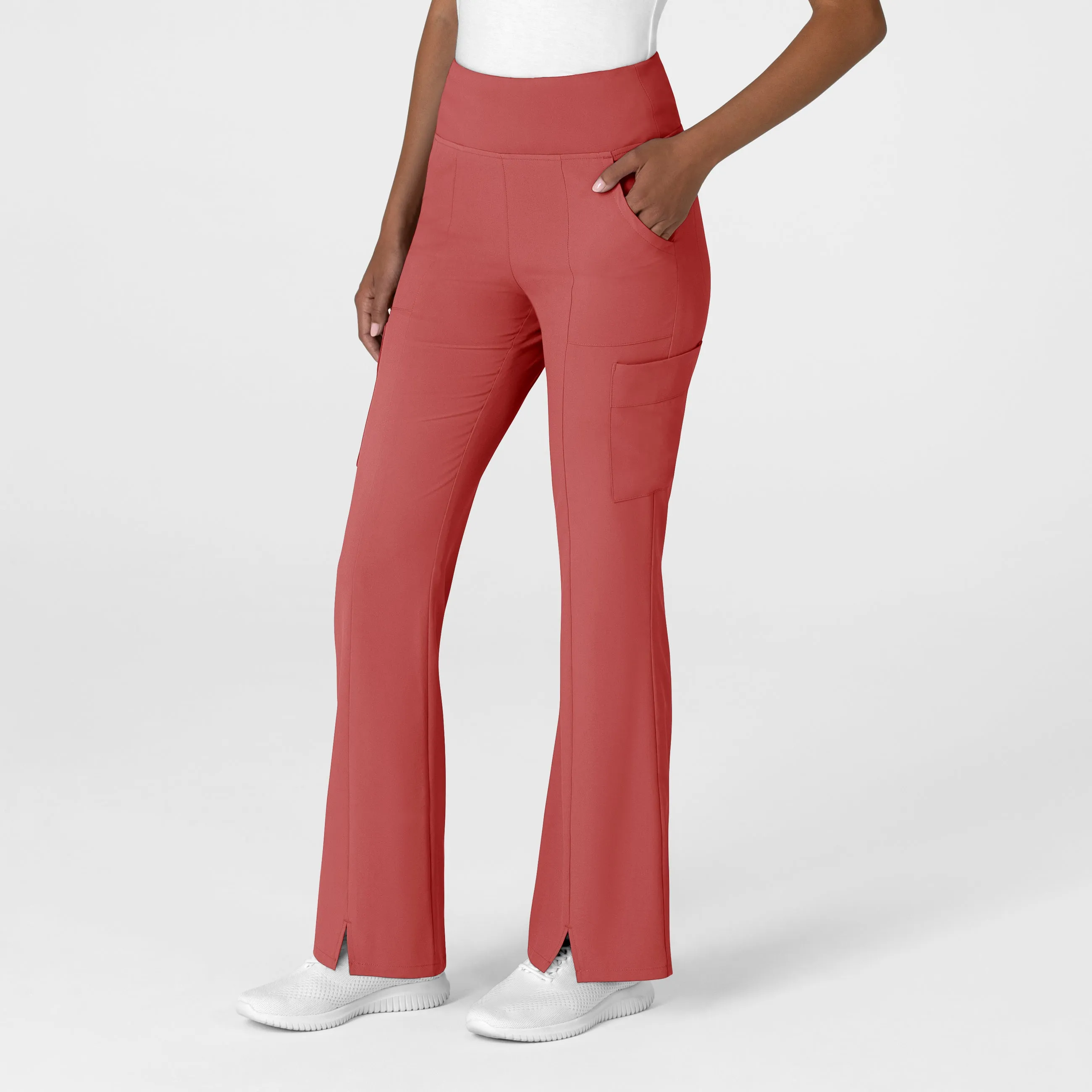 RENEW 5534 Cargo Flare Scrub Pants Mineral Red