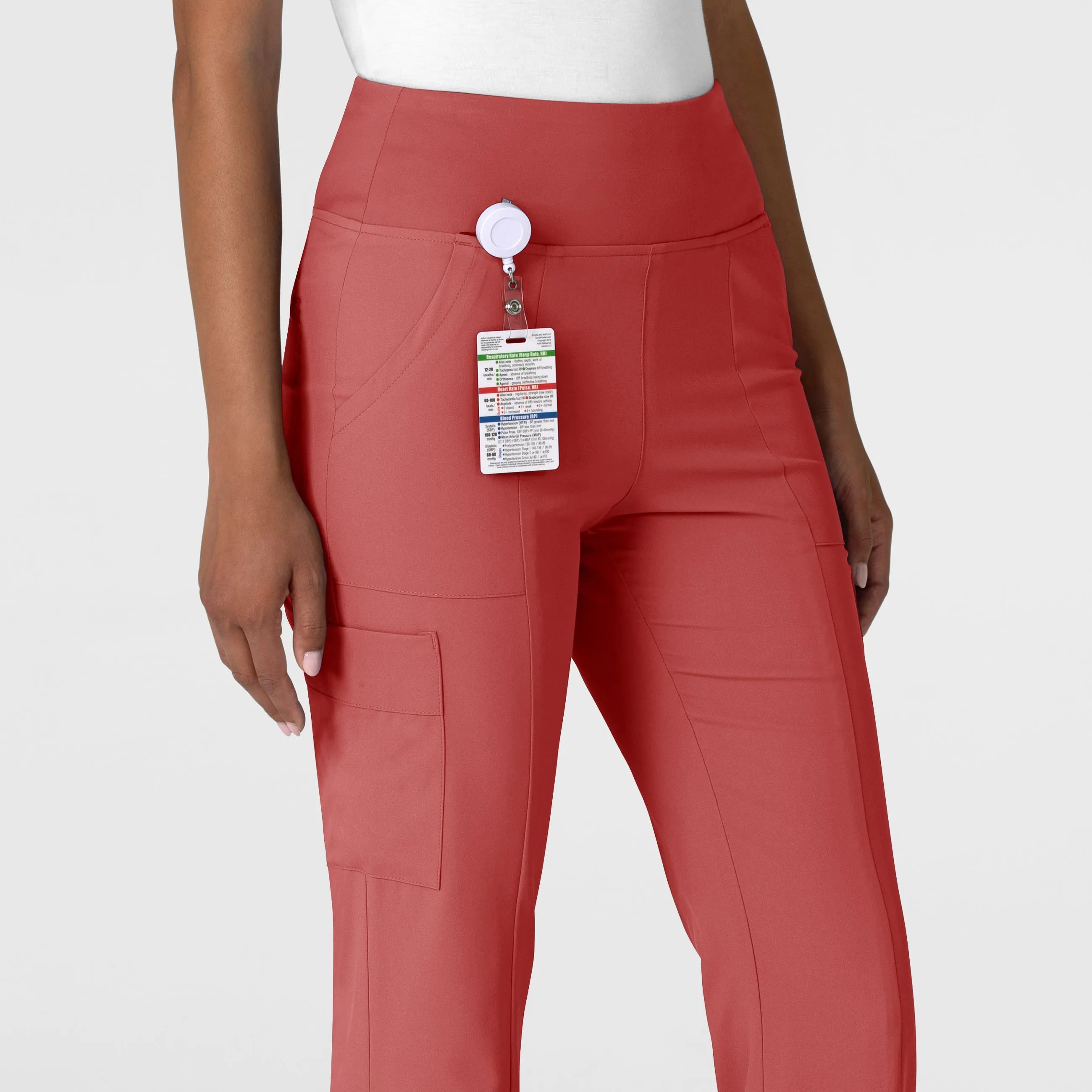 RENEW 5534 Cargo Flare Scrub Pants Mineral Red