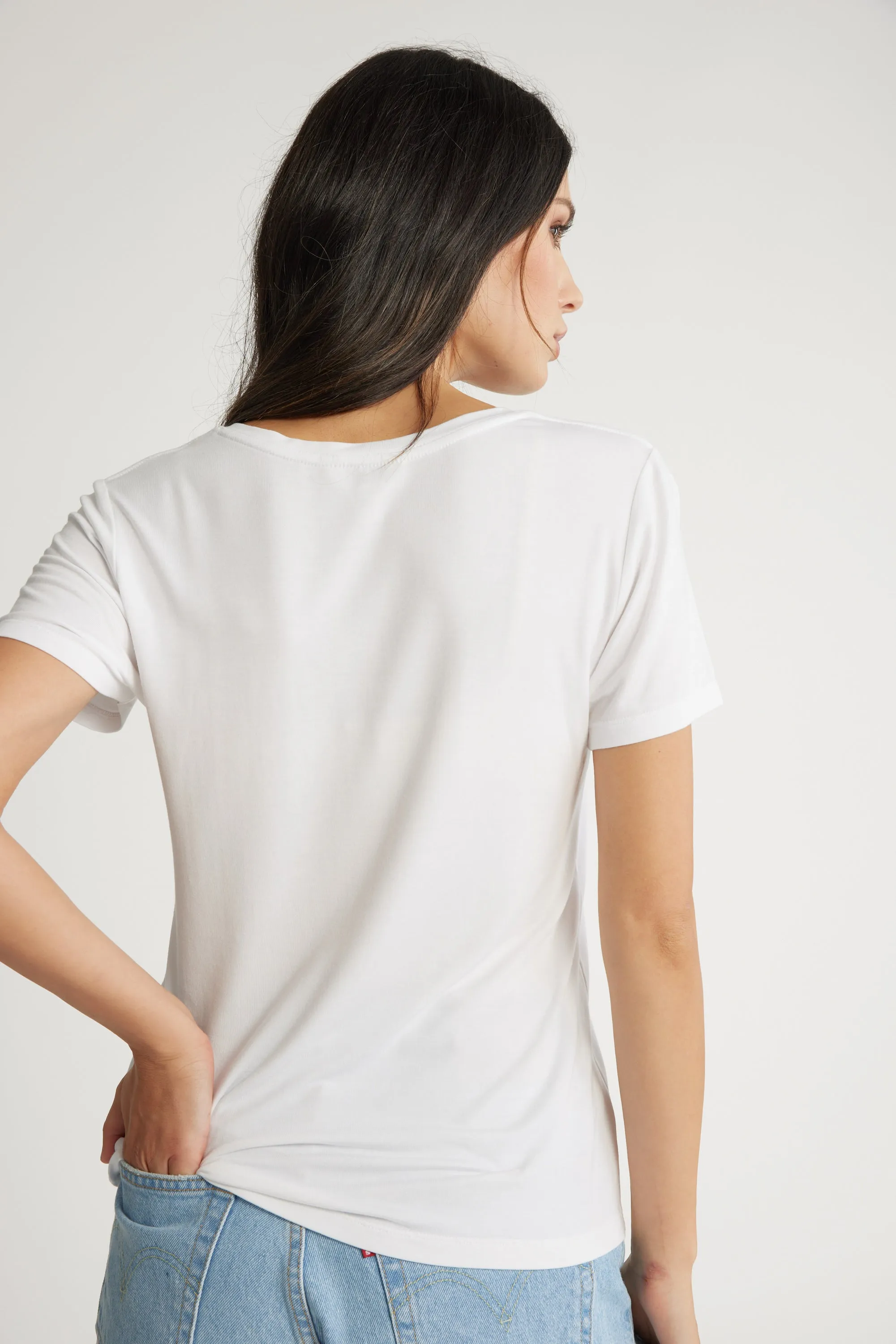 Riley Short Sleeve V Neck Tee