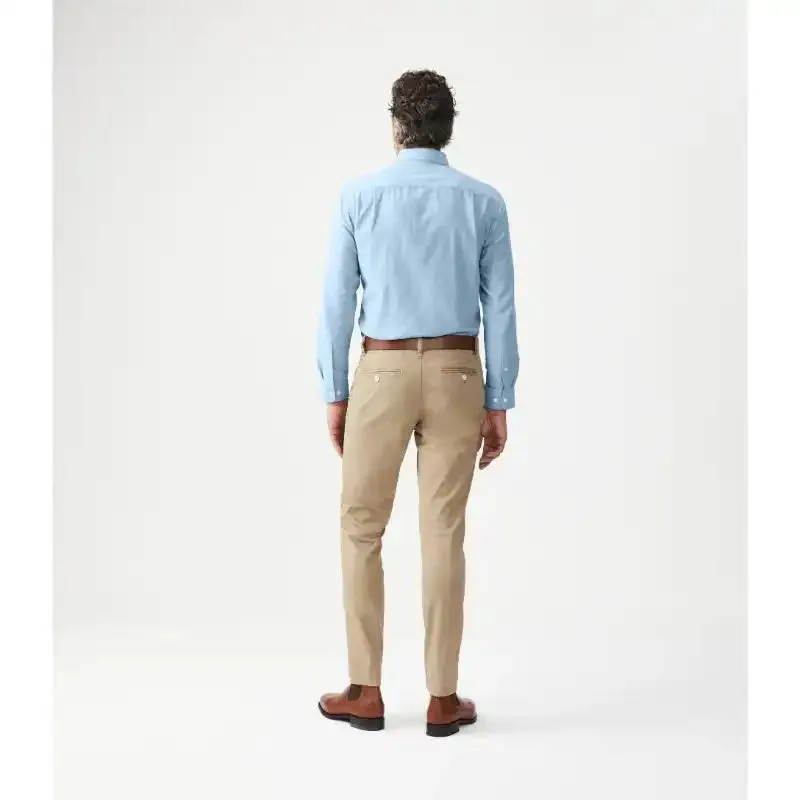 RM Williams Mens Collins Button Down Shirt Light Blue