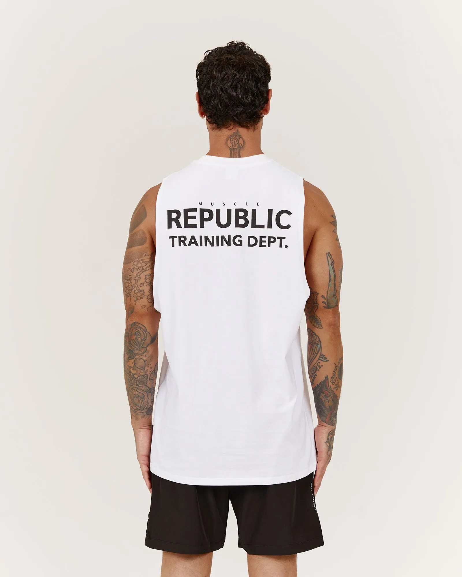 ROCKY MUSCLE TANK TRAINING DEPT - WHITE