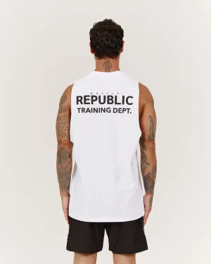 ROCKY MUSCLE TANK TRAINING DEPT - WHITE