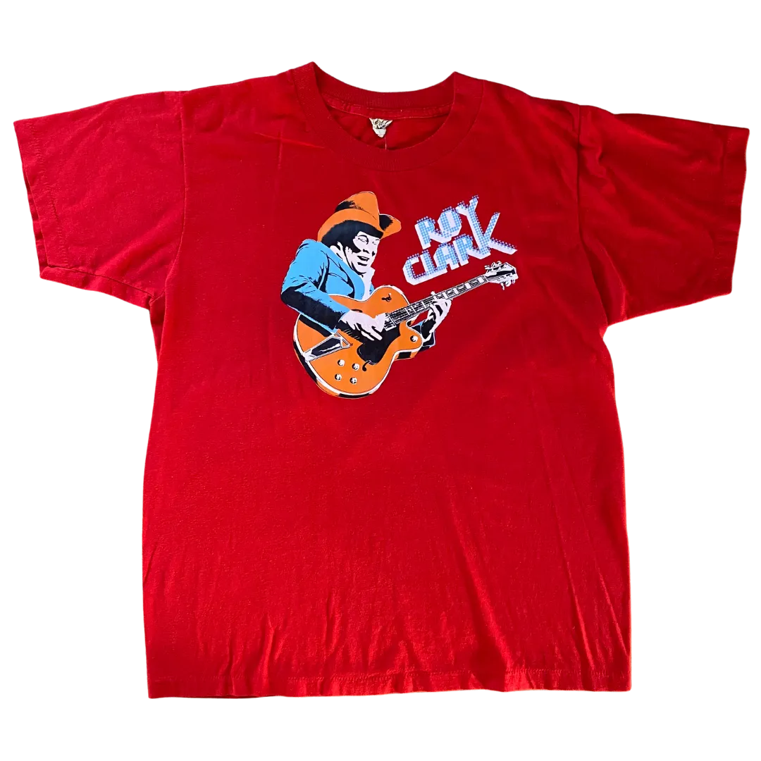 Roy Clark Rare Red 1980s Tee Size M