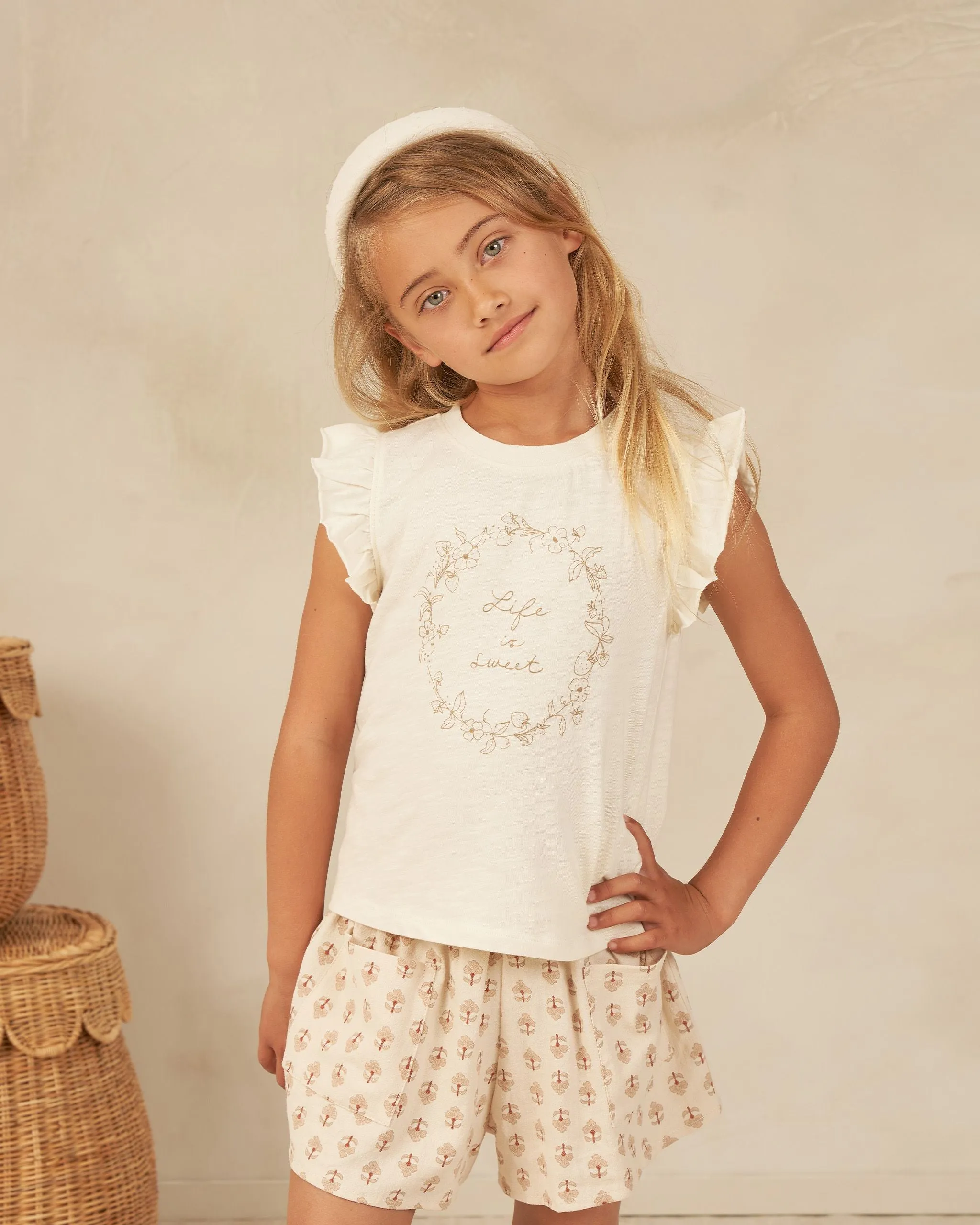 Ruffled Tank Tee-Life is Sweet