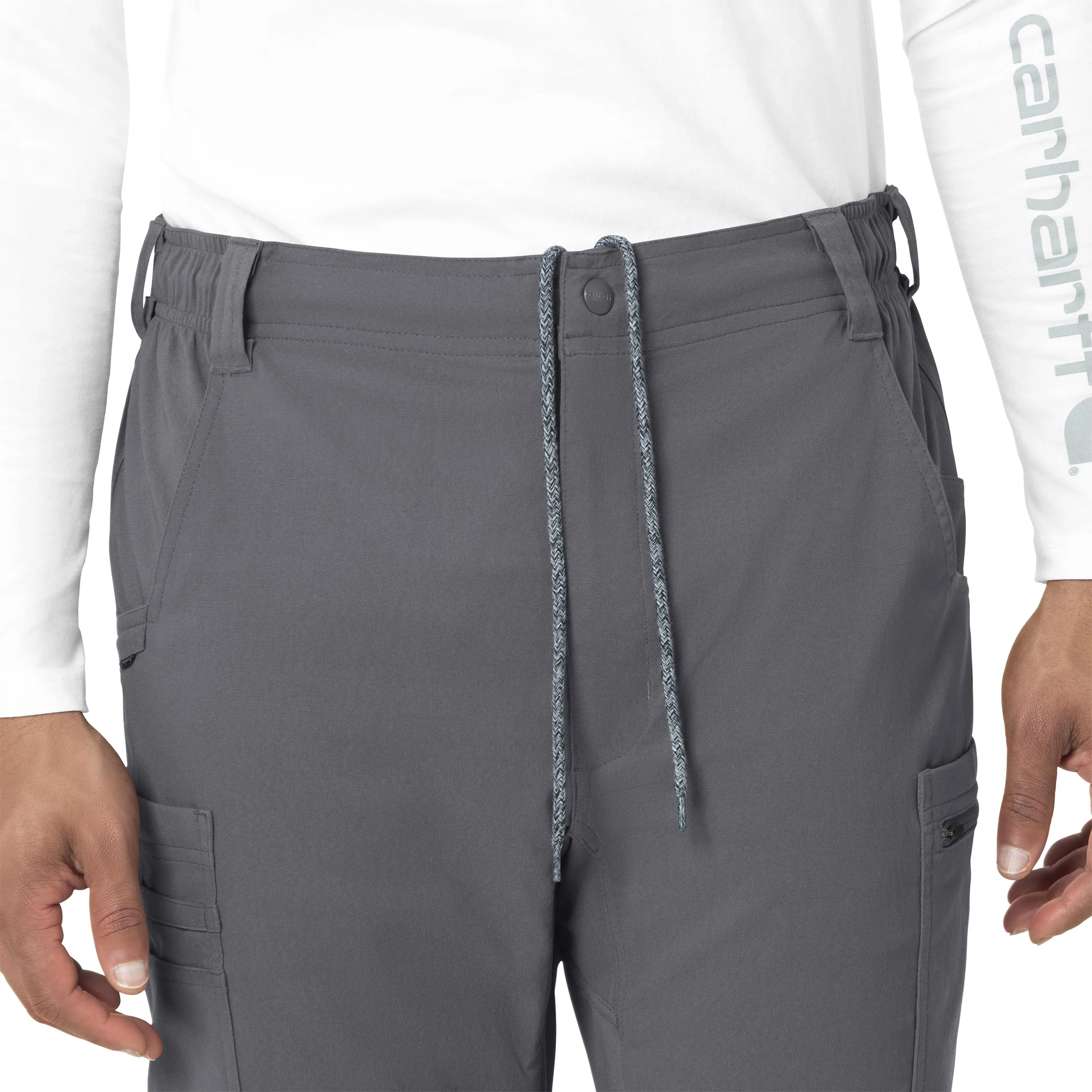 Rugged Flex Peak C55037 Men's Straight Leg Cargo Scrub Pants Pewter