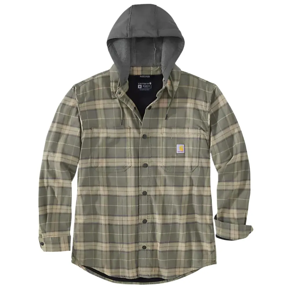 Rugged Flex® Relaxed Fit Flannel Fleece-Lined Hooded Shirt Jac - 106353