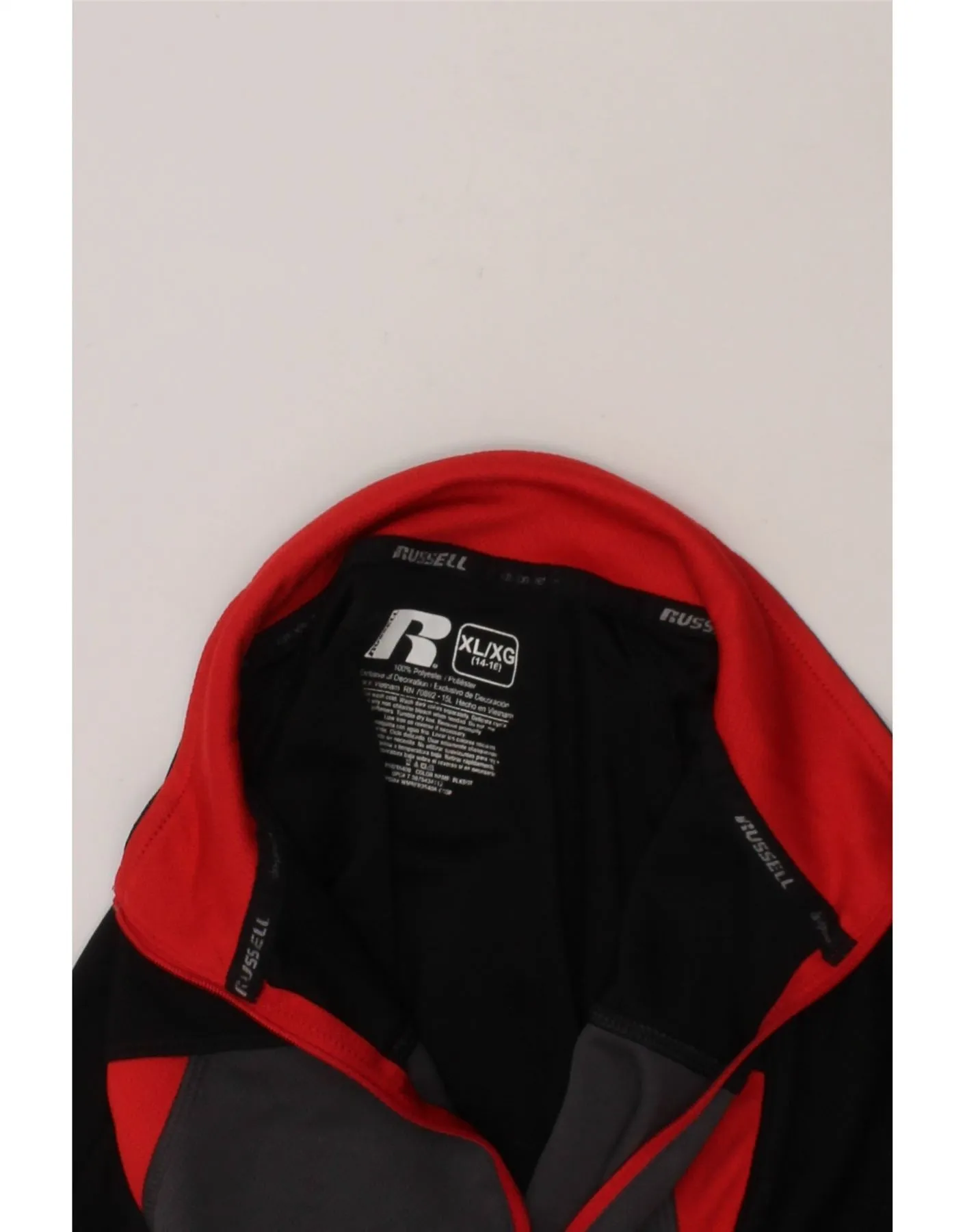 RUSSELL ATHLETIC Boys Pullover Tracksuit Top 14-15 Years XL Grey