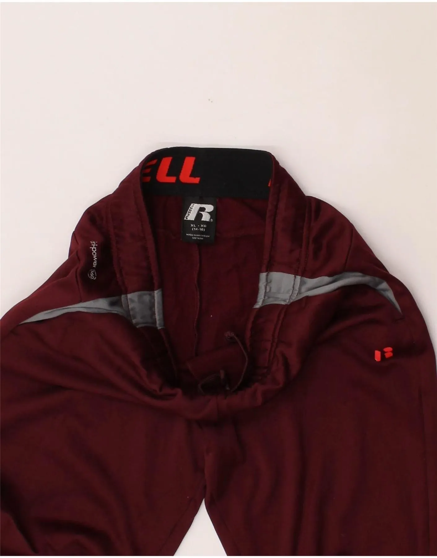 RUSSELL ATHLETIC Boys Tracksuit Trousers 14-15 Years XL Burgundy Polyester