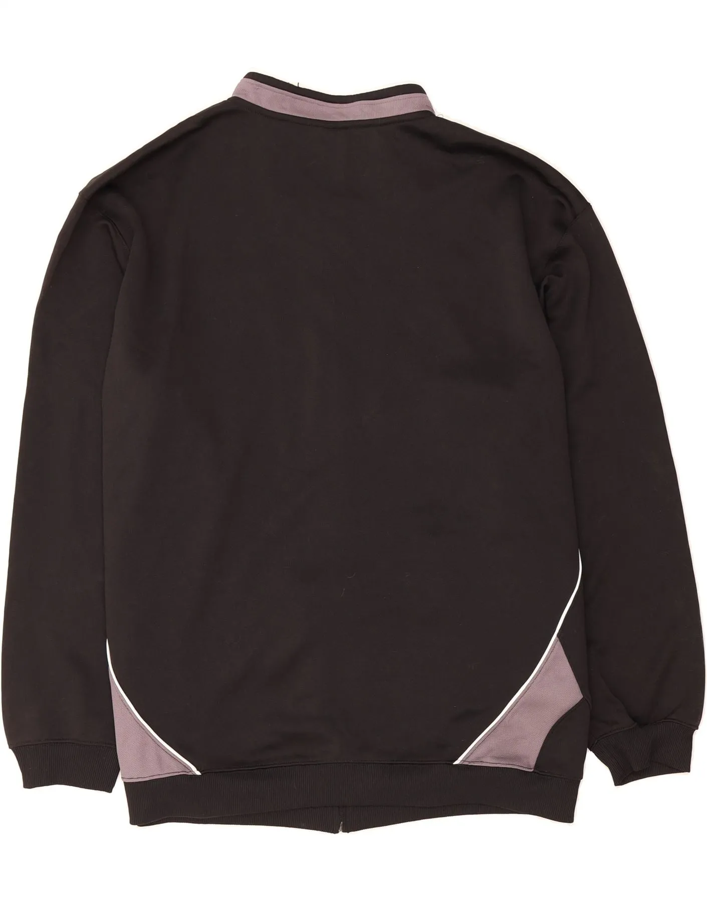 RUSSELL ATHLETIC Mens Dri-Power Tracksuit Top Jacket 2XL Black Colourblock
