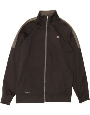 RUSSELL ATHLETIC Mens Dri-Power Tracksuit Top Jacket UK 34/36 Small Grey