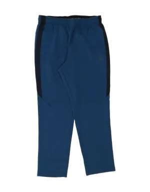 RUSSELL ATHLETIC Mens Dri-Power Tracksuit Trousers Large Blue Colourblock