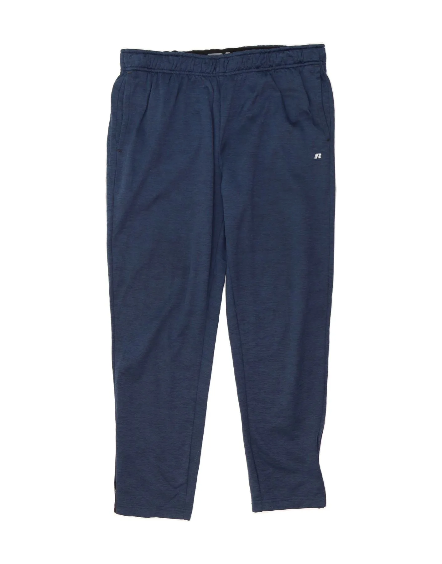 RUSSELL ATHLETIC Mens Dri-Power Tracksuit Trousers Large Navy Blue Flecked