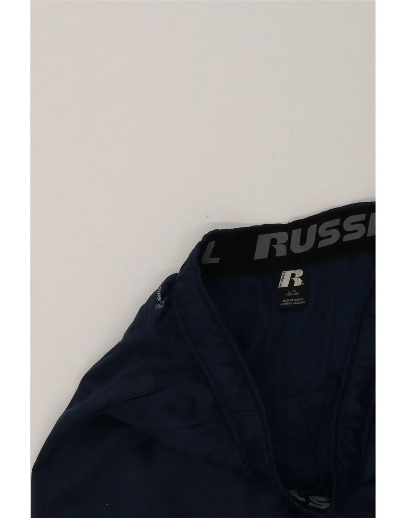 RUSSELL ATHLETIC Mens Dri-Power Tracksuit Trousers Large Navy Blue Flecked