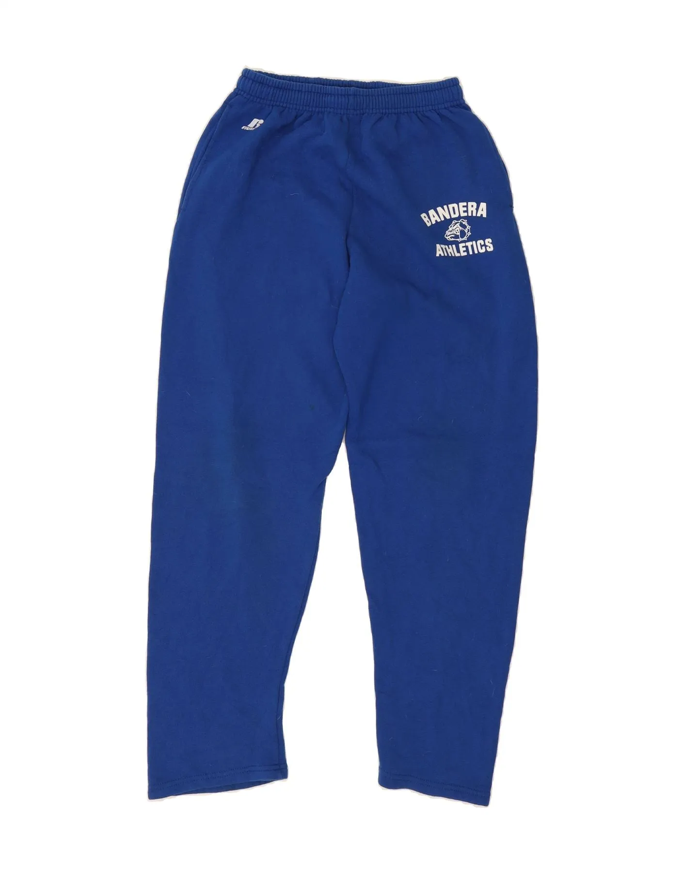 RUSSELL ATHLETIC Mens Graphic Tracksuit Trousers Small  Blue Cotton