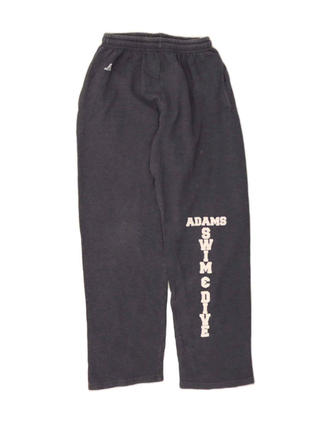 RUSSELL ATHLETIC Mens Graphic Tracksuit Trousers Small  Grey Cotton