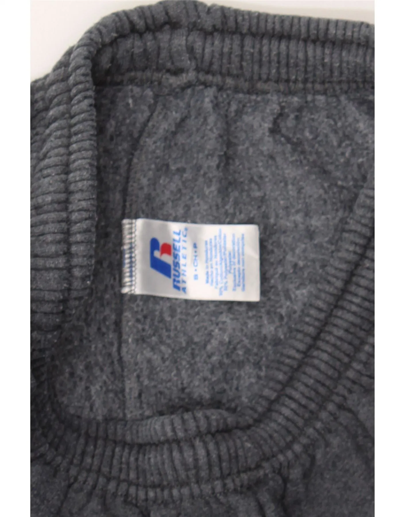 RUSSELL ATHLETIC Mens Graphic Tracksuit Trousers Small  Grey Cotton