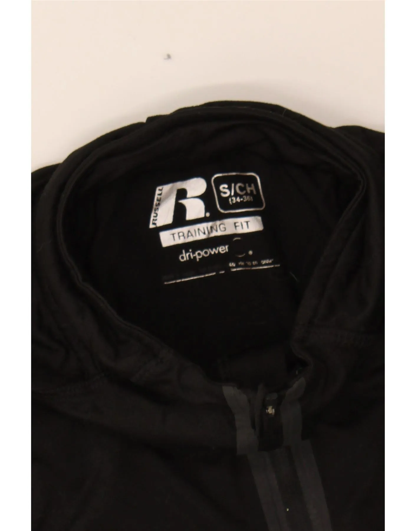 RUSSELL ATHLETIC Mens Pullover Tracksuit Top UK 34/36 Small Black