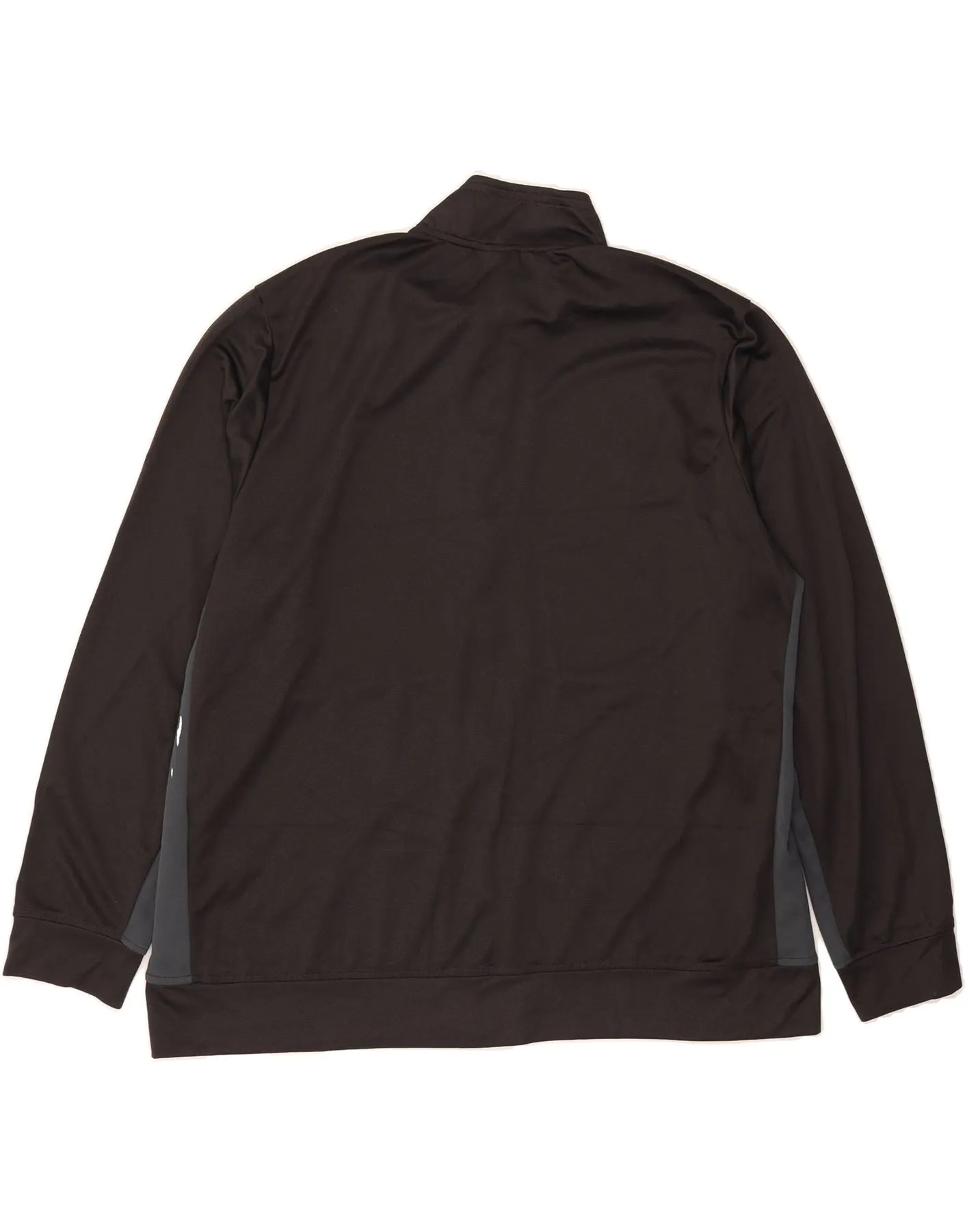RUSSELL ATHLETIC Mens Tracksuit Top Jacket 2XL Black Colourblock Polyester