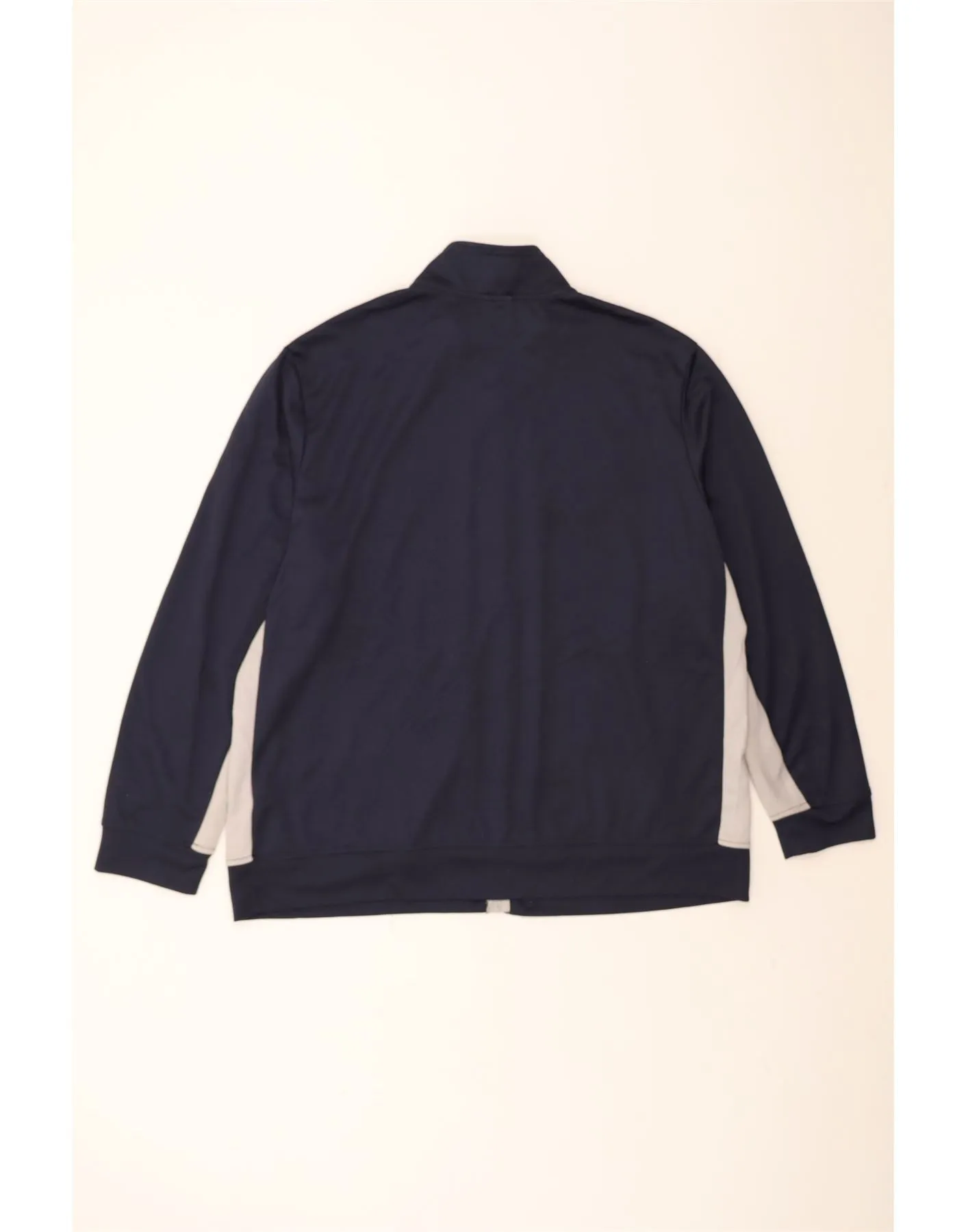 RUSSELL ATHLETIC Mens Tracksuit Top Jacket 2XL Navy Blue Colourblock