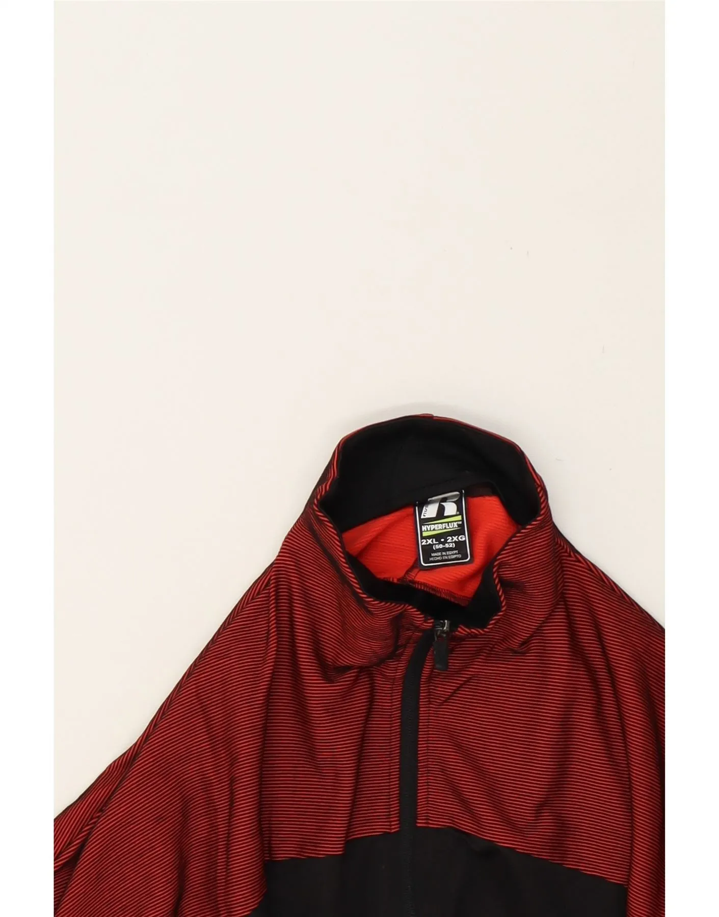 RUSSELL ATHLETIC Mens Tracksuit Top Jacket UK 50/52 2XL Black Colourblock