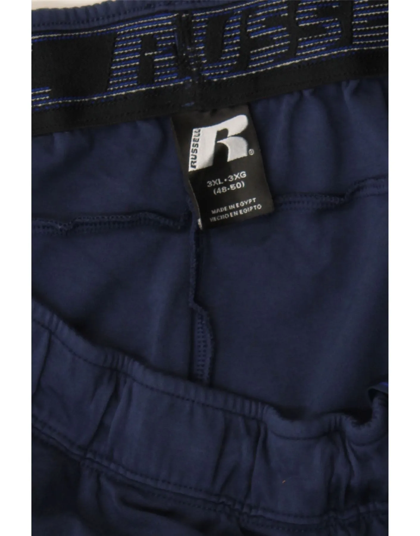 RUSSELL ATHLETIC Mens Tracksuit Trousers 3XL  Navy Blue Rayon