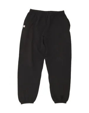 RUSSELL ATHLETIC Mens Tracksuit Trousers Joggers Large  Black Cotton